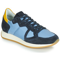 Shoes Women Low top trainers Philippe Model MONACO VINTAGE BASIC Blue / Yellow