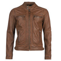 Clothing Men Leather jackets / Imitation leather Oakwood CASEY Cognac