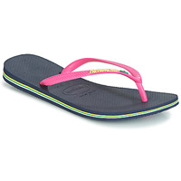 Shoes Women Flip flops Havaianas SLIM BRASIL LOGO Navy / Pink