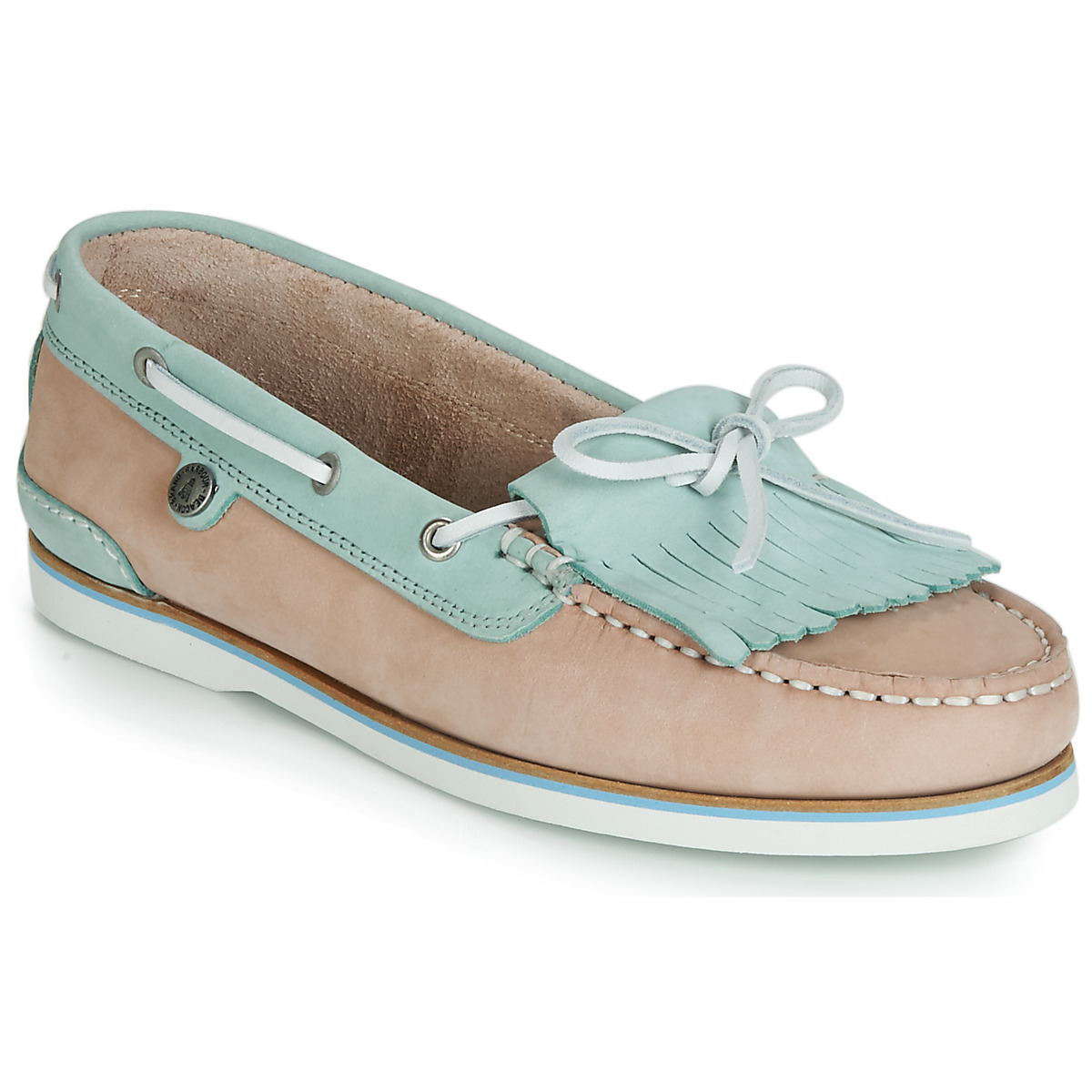 Shoes Women Boat shoes Barbour Ellen Boat Shoe Lt / Pink / Lt / Blue