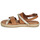 Shoes Women Sandals Pataugas LOU Cognac / Gold