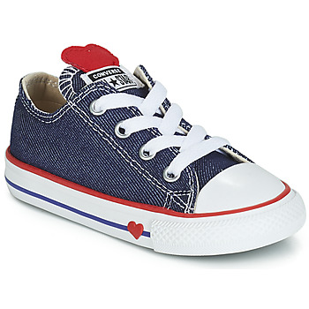 Shoes Girl Low top trainers Converse CHUCK TAYLOR ALL STAR SUCKER FOR LOVE DENIM OX Blue