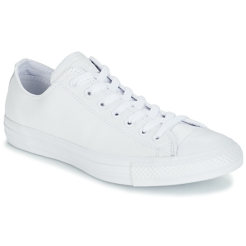 converse all star ox leather monochrome white