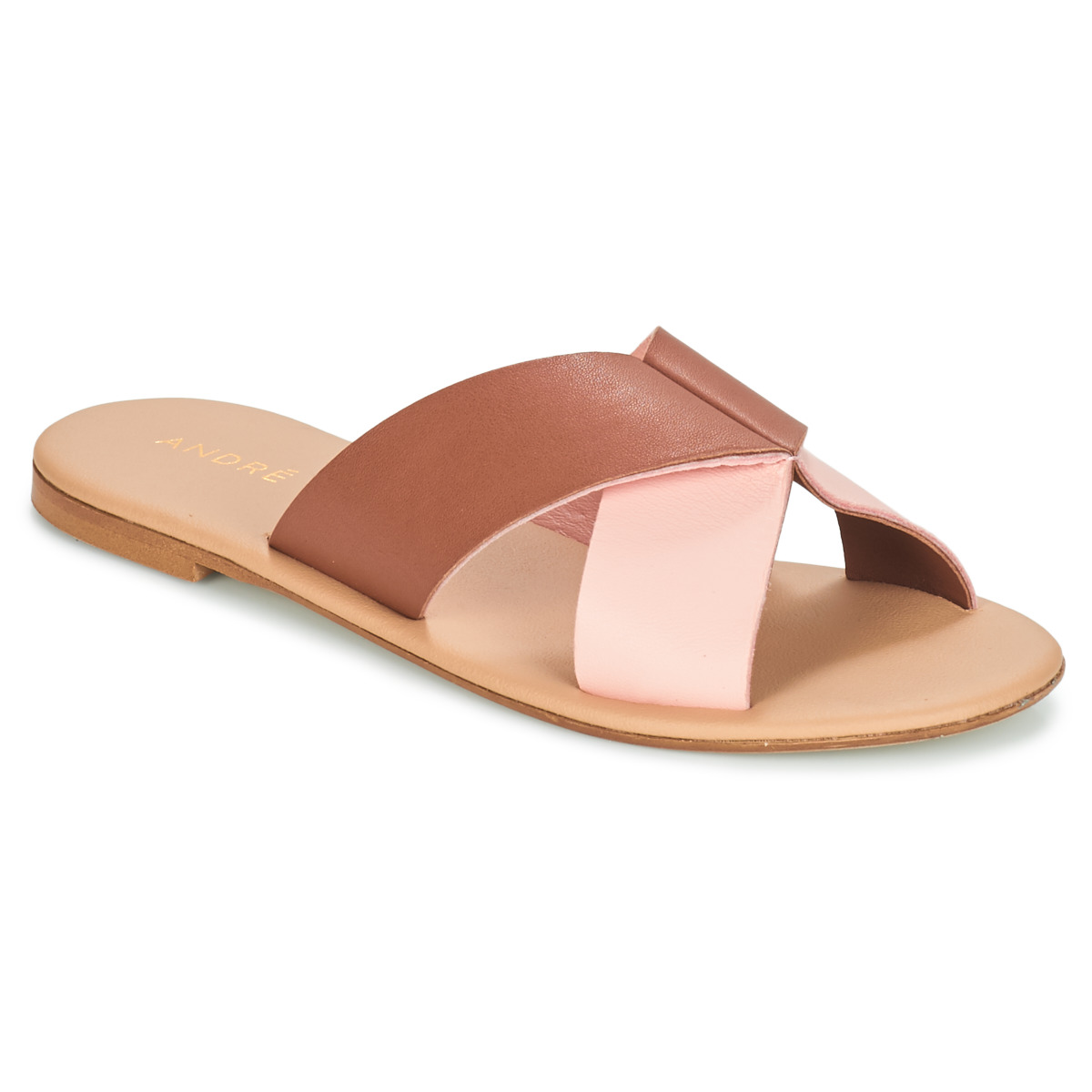 Shoes Women Mules André CRYTELLE Brown