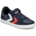 Hummel  SLIMMER STADIL LEATHER LOW JR  boys's Shoes (Trainers) in Blue - 204495-7666