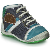 Shoes Boy Mid boots Catimini CIGOGNE Blue / Green