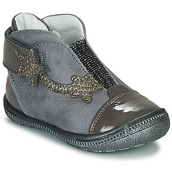 Shoes Girl Mid boots GBB NOLWENN Grey / Silver
