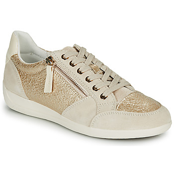 Shoes Women Low top trainers Geox  Gold / Cream