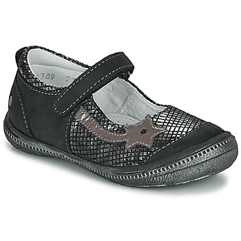 Shoes Girl Flat shoes GBB NYOKO Black / Silver