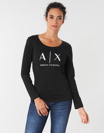 Clothing Women Long sleeved tee-shirts Armani Exchange 8NYTDG-YJ16Z-1200 Black