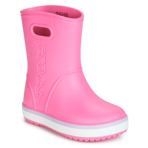 Shoes Girl Wellington boots Crocs CROCBAND RAIN BOOT K Pink