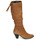 Shoes Women High boots Regard RAKAFOU V2 CRTE VEL SILKY Camel