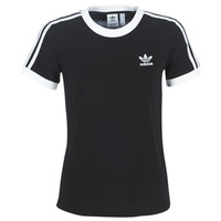 Clothing Women Short-sleeved t-shirts adidas Originals 3 STR TEE Black