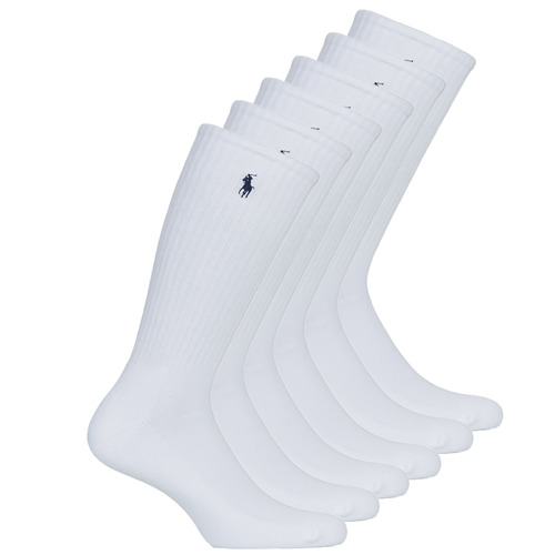 Shoe accessories Sports socks Polo Ralph Lauren ASX110 6PK CR PP-CREW-6 PACK White
