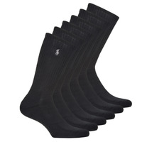 Underwear Men High socks Polo Ralph Lauren ASX110CREW PP-SOCKS-6 PACK Black