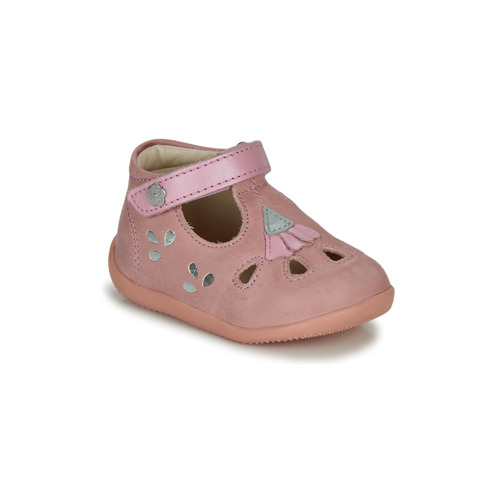 Shoes Girl Sandals Kickers BLUPINKY Pink / Silver