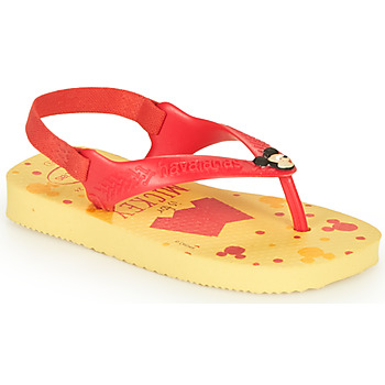 Shoes Boy Flip flops Havaianas BABY DISNEY CLASSICS II Yellow / Red