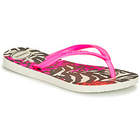 Shoes Girl Flip flops Havaianas SLIM ANIMALS Pink /  black
