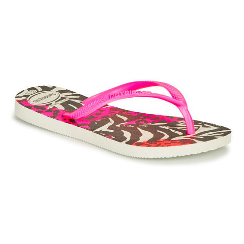 Shoes Girl Flip flops Havaianas SLIM ANIMALS Pink /  black