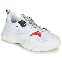 Shoes Women Low top trainers Tommy Hilfiger WMN CHUNKY MIXED TEXTILE TRAINER White / Red / Navy