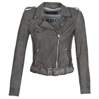 Clothing Women Leather jackets / Imitation leather Oakwood PLEASE Grey