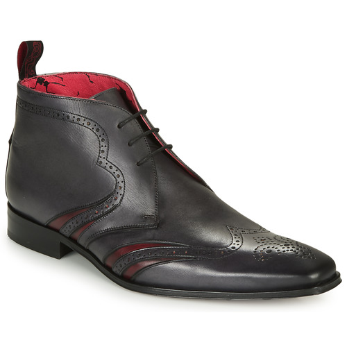 Jeffery-West SCARFACE black / Red Free Delivery with Rubbersole.co.uk ! - Shoes Mid boots Men £ 166.60