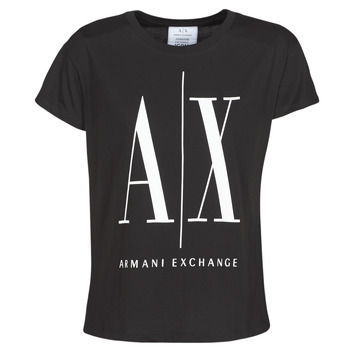 Clothing Women Short-sleeved t-shirts Armani Exchange HELIEK Black