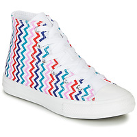 Shoes Girl Hi top trainers Converse CHUCK TAYLOR ALL STAR VLTG - HI White / Blue / Red