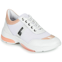 Shoes Women Low top trainers Love Moschino RUNNINLOVE White / Pink