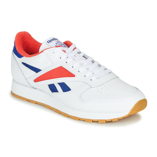 Shoes Men Low top trainers Reebok Classic CL LEATHER MARK Grey / White / Red