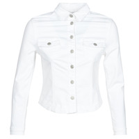 Clothing Women Denim jackets Le Temps des Cerises LILLY White
