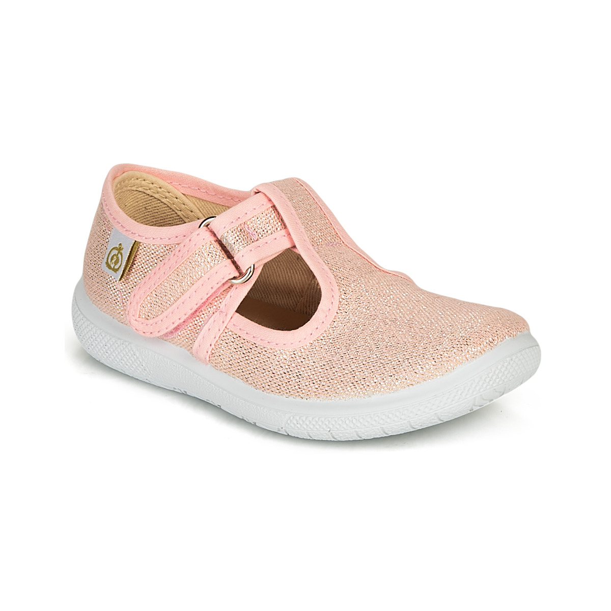 Shoes Girl Flat shoes Citrouille et Compagnie MATITO Pink / Metallic