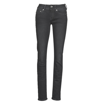 Clothing Women Straight jeans G-Star Raw MIDGE MID STRAIGHT WMN Grey / Dark
