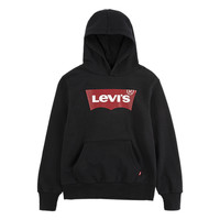Clothing Boy Sweaters Levi's BATWING SCREENPRINT HOODIE Black