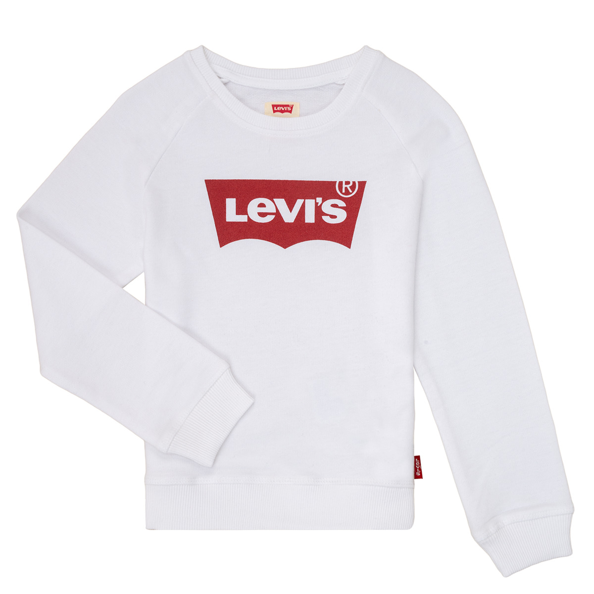 Clothing Girl Sweaters Levi's KEY ITEM LOGO CREW White