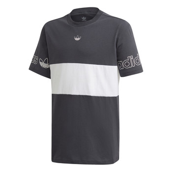 Clothing Boy Short-sleeved t-shirts adidas Originals PANEL TEE Grey / White