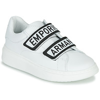 Shoes Children Low top trainers Emporio Armani XYX007-XCC70 White / Black