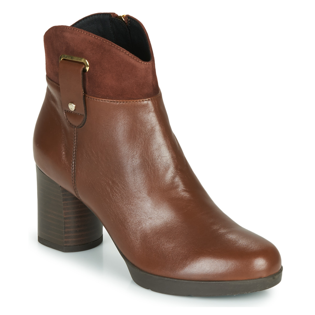 Shoes Women Ankle boots Geox ANYLLA MID Brown