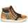 Shoes Women Hi top trainers Pataugas JULIA/PO F4F Cognac / Leopard