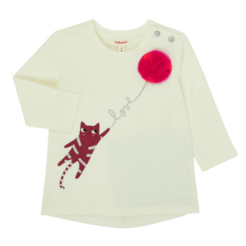 Clothing Girl Long sleeved tee-shirts Catimini CR10063-11 Pink
