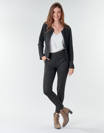 Clothing Women 5-pocket trousers Le Temps des Cerises BIEBER Black