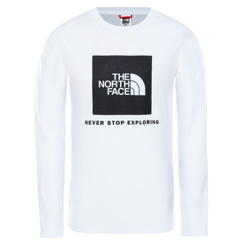Clothing Boy Long sleeved tee-shirts The North Face NEW BOX LOGO TEE White