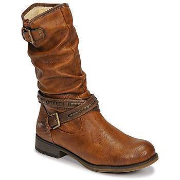 Shoes Women High boots Mustang 1139624 Cognac