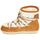 Shoes Women Snow boots Moon Boot DARK SIDE LOW SHEARLING Camel / White