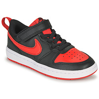 Shoes Children Low top trainers Nike COURT BOROUGH LOW 2 PS Black / Red