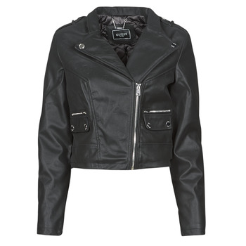 Clothing Women Leather jackets / Imitation leather Guess FRANCES JACKET Black