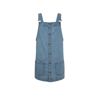 Clothing Girl Short Dresses Pepe jeans CHICAGO PINAFORE Blue