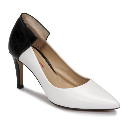 Shoes Women Heels Perlato 11764-VENUS-BLANC-JAMAICA-NOIR White / Black