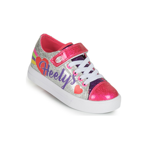 Shoes Girl Wheeled shoes Heelys SNAZZY X2 Silver / Multicolour