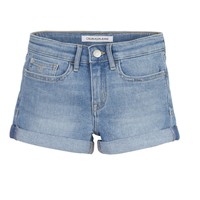 Clothing Girl Shorts / Bermudas Calvin Klein Jeans SLIM SHORT ESS Blue